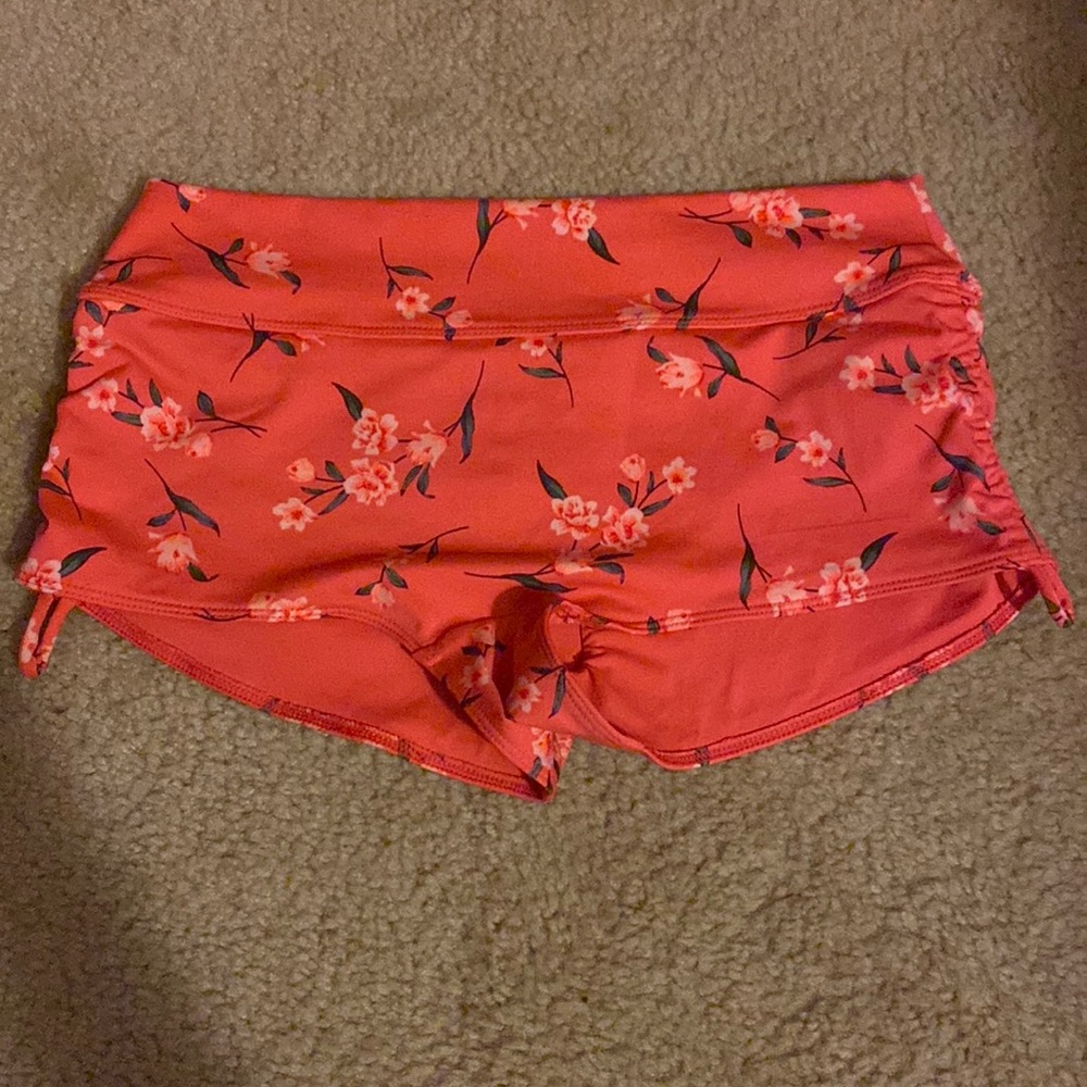 Pink sport bathing suit bottom short style